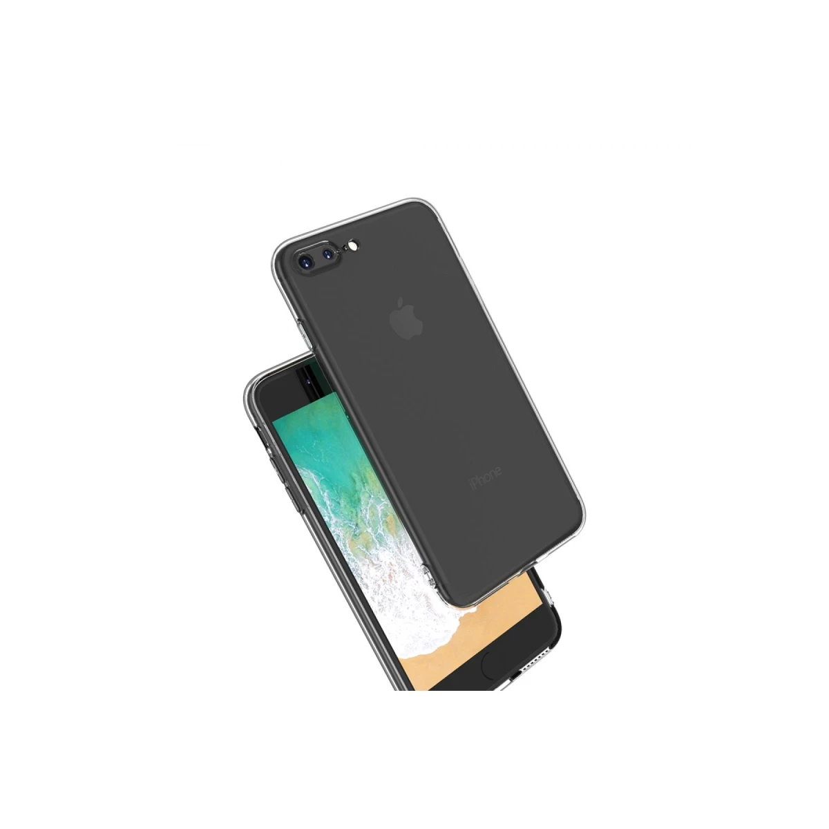 Newface Apple iPhone 8 Plus Kılıf Deluxe 2mm Şeffaf Silikon — görsel 8