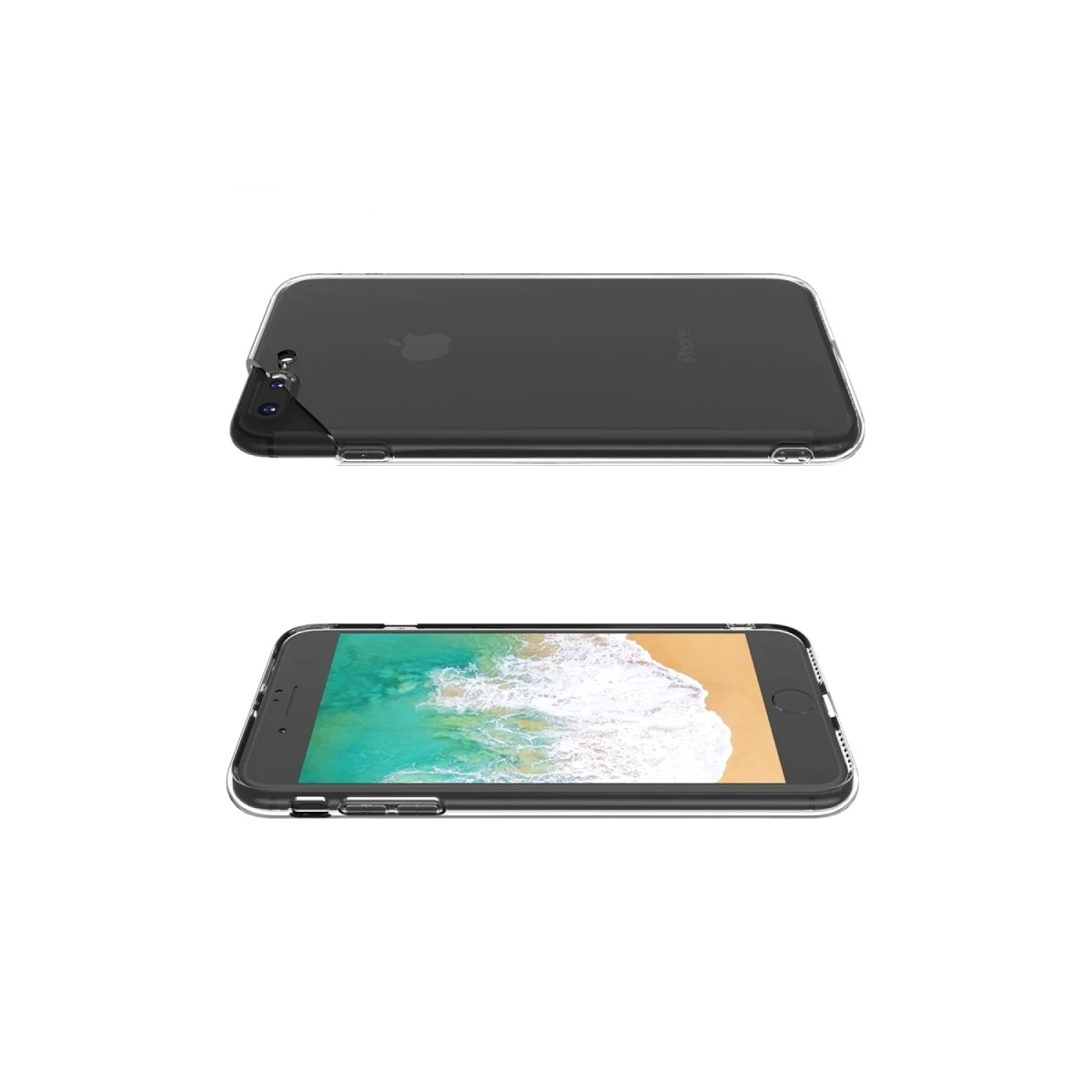 Newface Apple iPhone 8 Plus Kılıf Deluxe 2mm Şeffaf Silikon — görsel 10