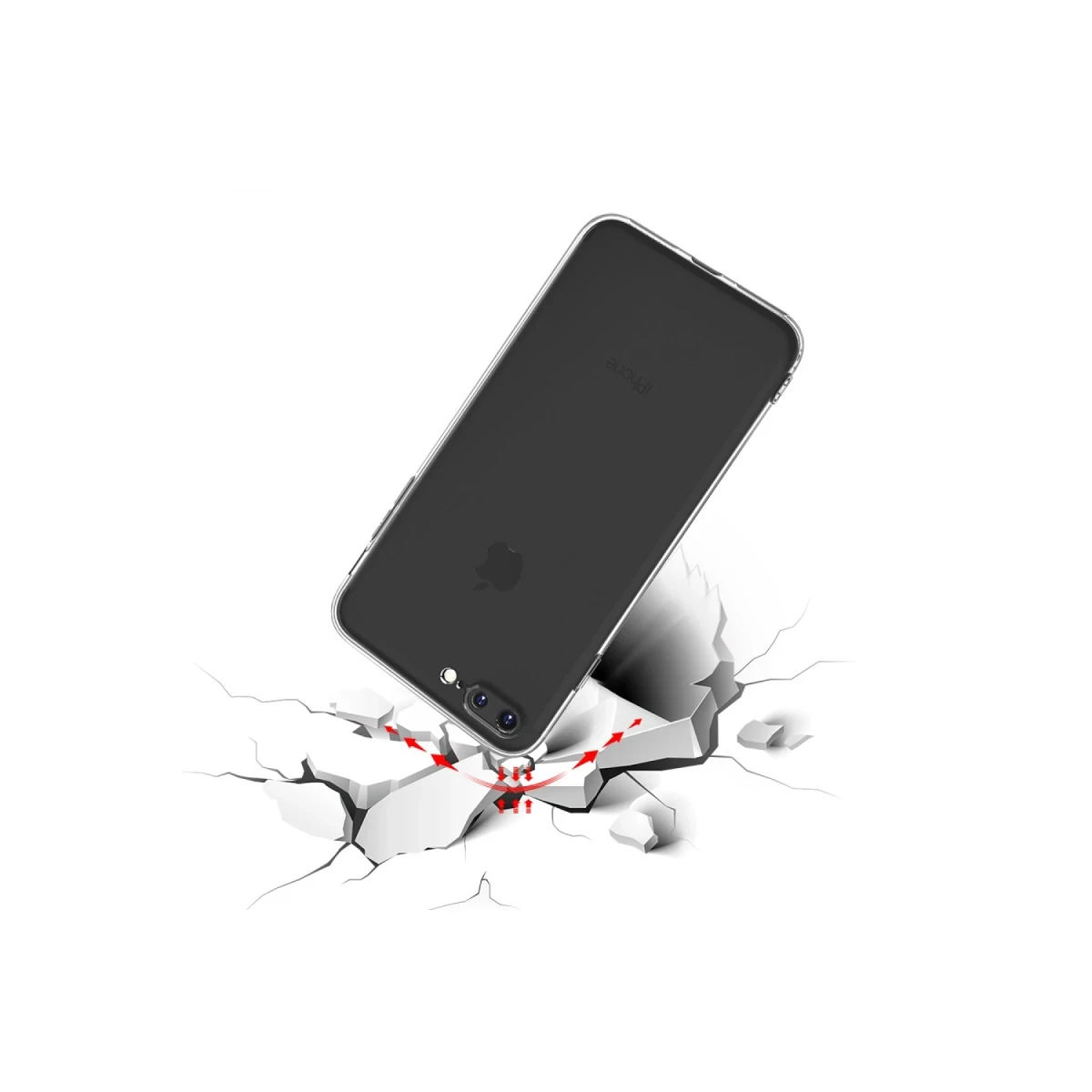Newface Apple iPhone 8 Plus Kılıf Deluxe 2mm Şeffaf Silikon — görsel 12