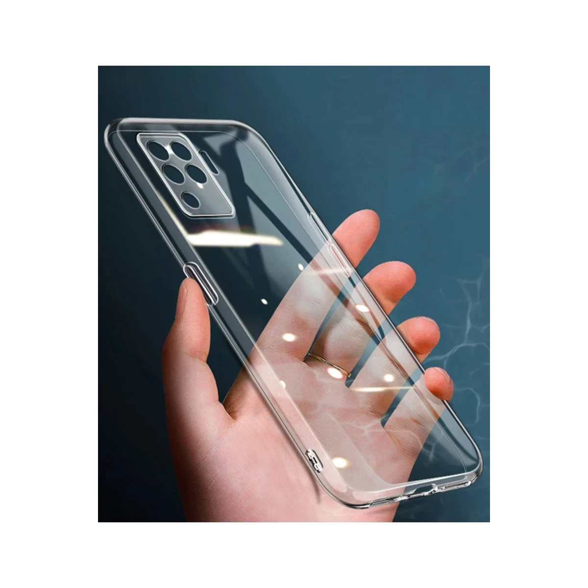 Newface Oppo Reno 5 Lite Kılıf Lüx Şeffaf Silikon — görsel 4
