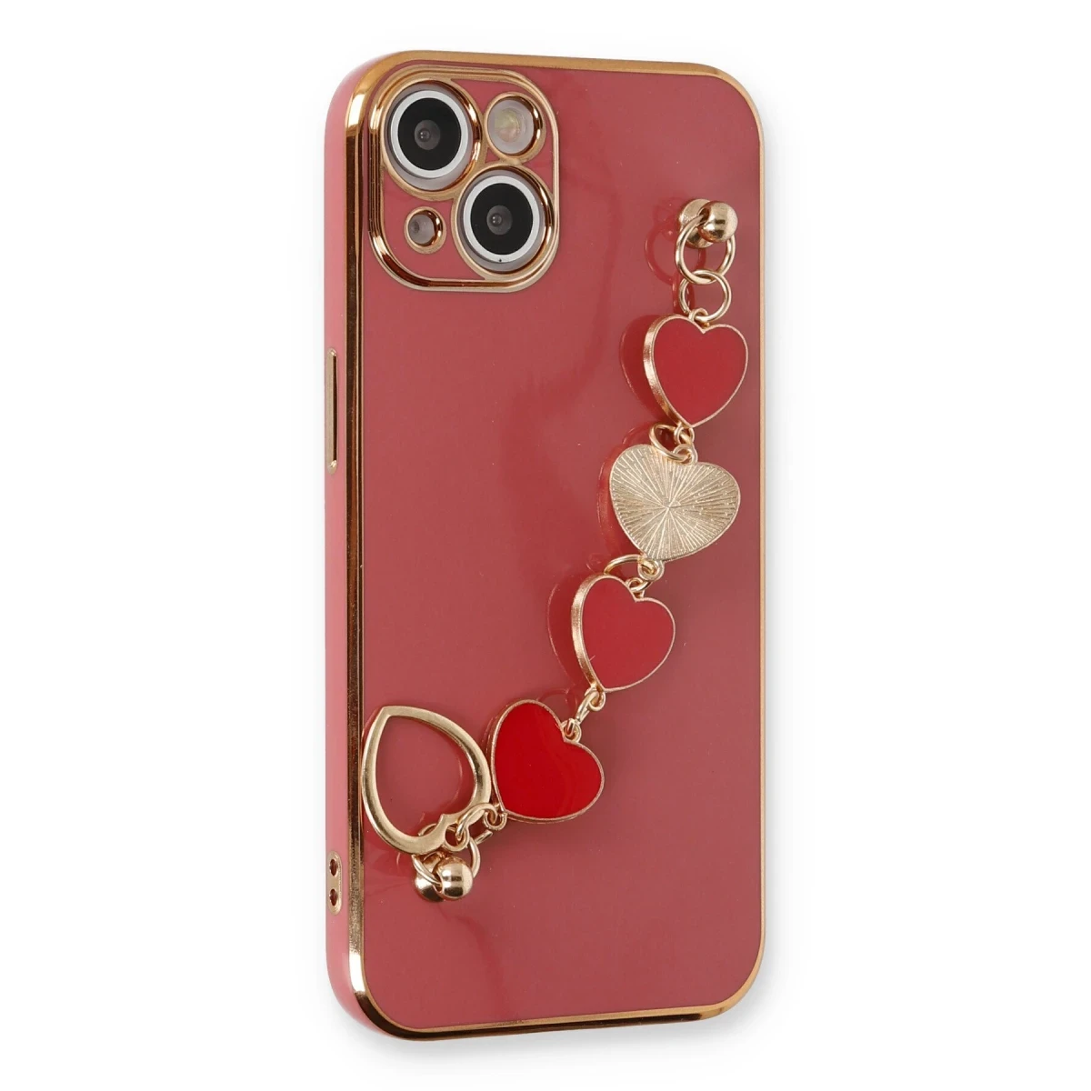 Newface Apple iPhone 14 Kılıf Esila Silikon - Kırmızı