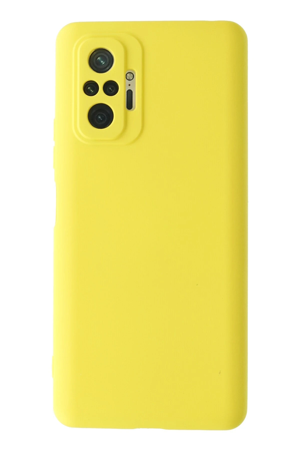 Newface Xiaomi Redmi Note 10 Pro Kılıf Nano içi Kadife Silikon - Sarı
