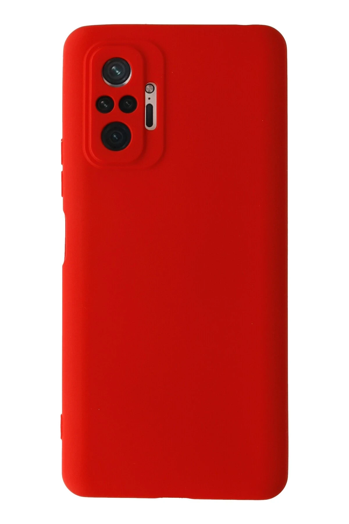 Newface Xiaomi Redmi Note 10 Pro Kılıf Nano içi Kadife Silikon - Kırmızı