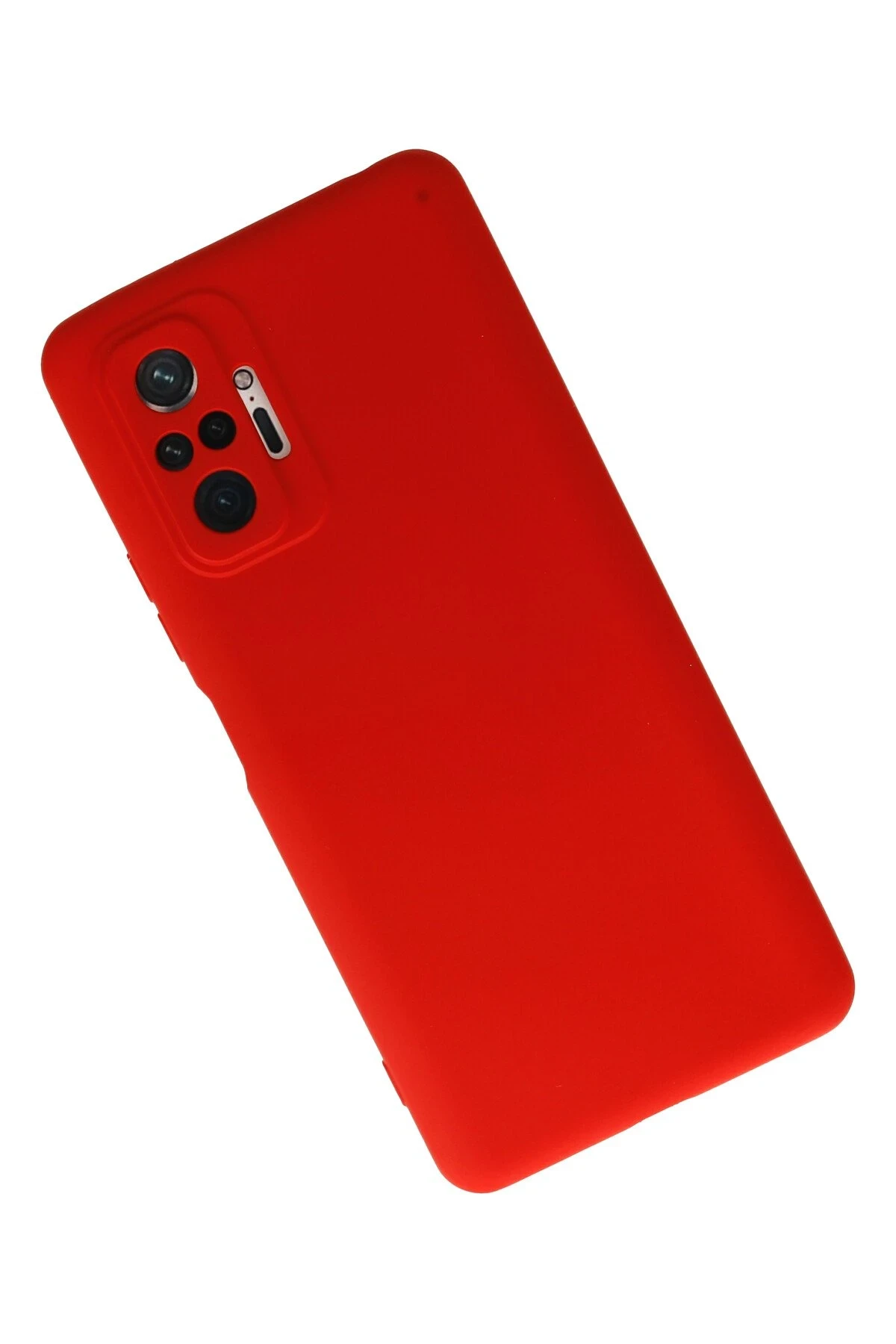 Newface Xiaomi Redmi Note 10 Pro Kılıf Nano içi Kadife Silikon - Kırmızı