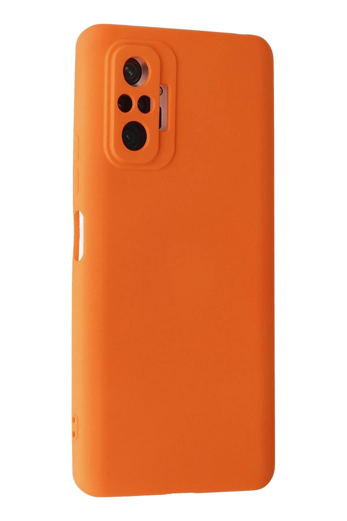 Newface Xiaomi Redmi Note 10 Pro Kılıf Nano içi Kadife Silikon - Turuncu