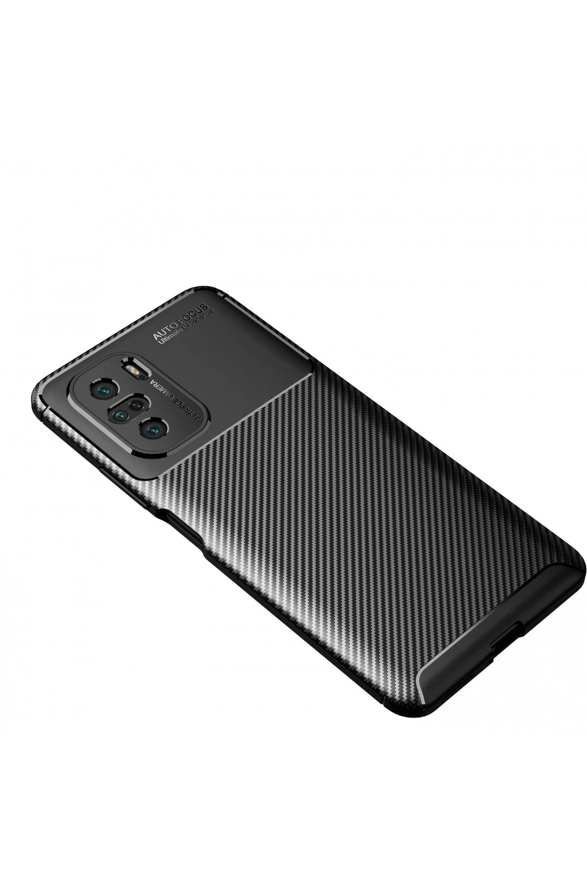 Newface Xiaomi Poco F3 Kılıf Auto Focus Karbon Kapak - Siyah — görsel 2