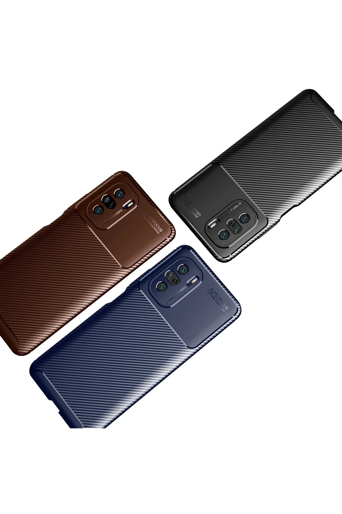 Newface Xiaomi Poco F3 Kılıf Auto Focus Karbon Kapak - Siyah — görsel 3