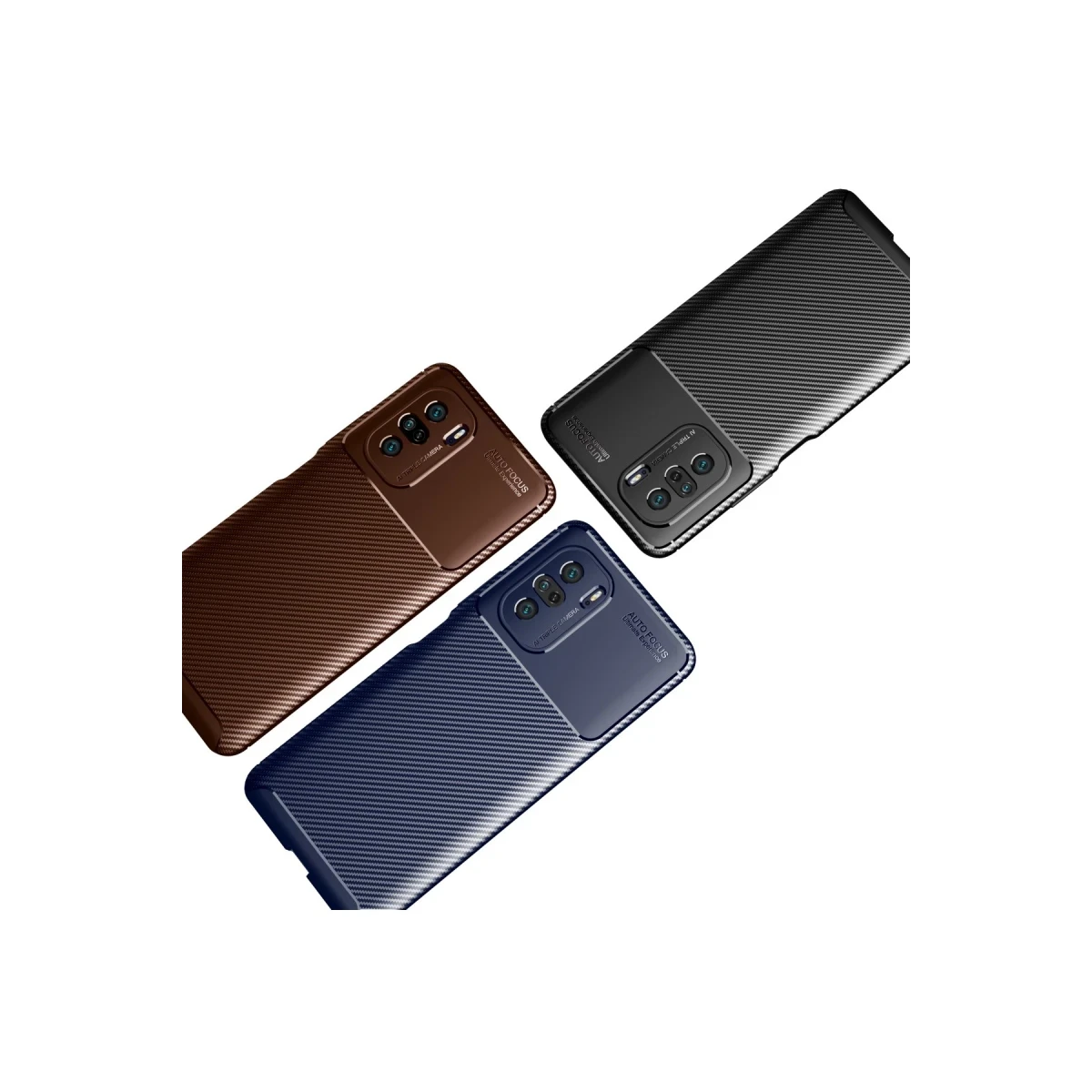 Newface Xiaomi Poco F3 Kılıf Auto Focus Karbon Kapak - Siyah — görsel 6