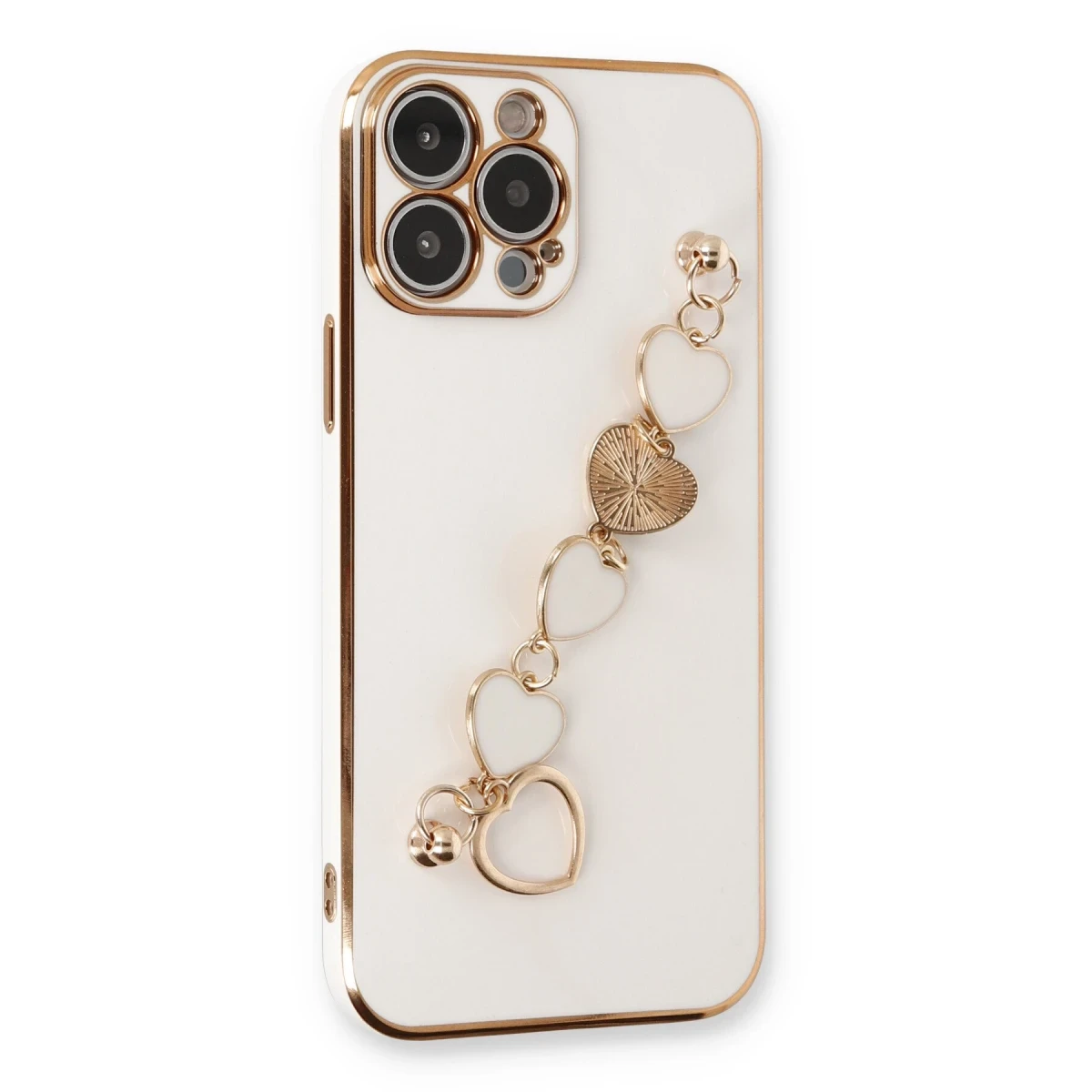 Newface Apple iPhone 14 Pro Max Kılıf Esila Silikon - Beyaz