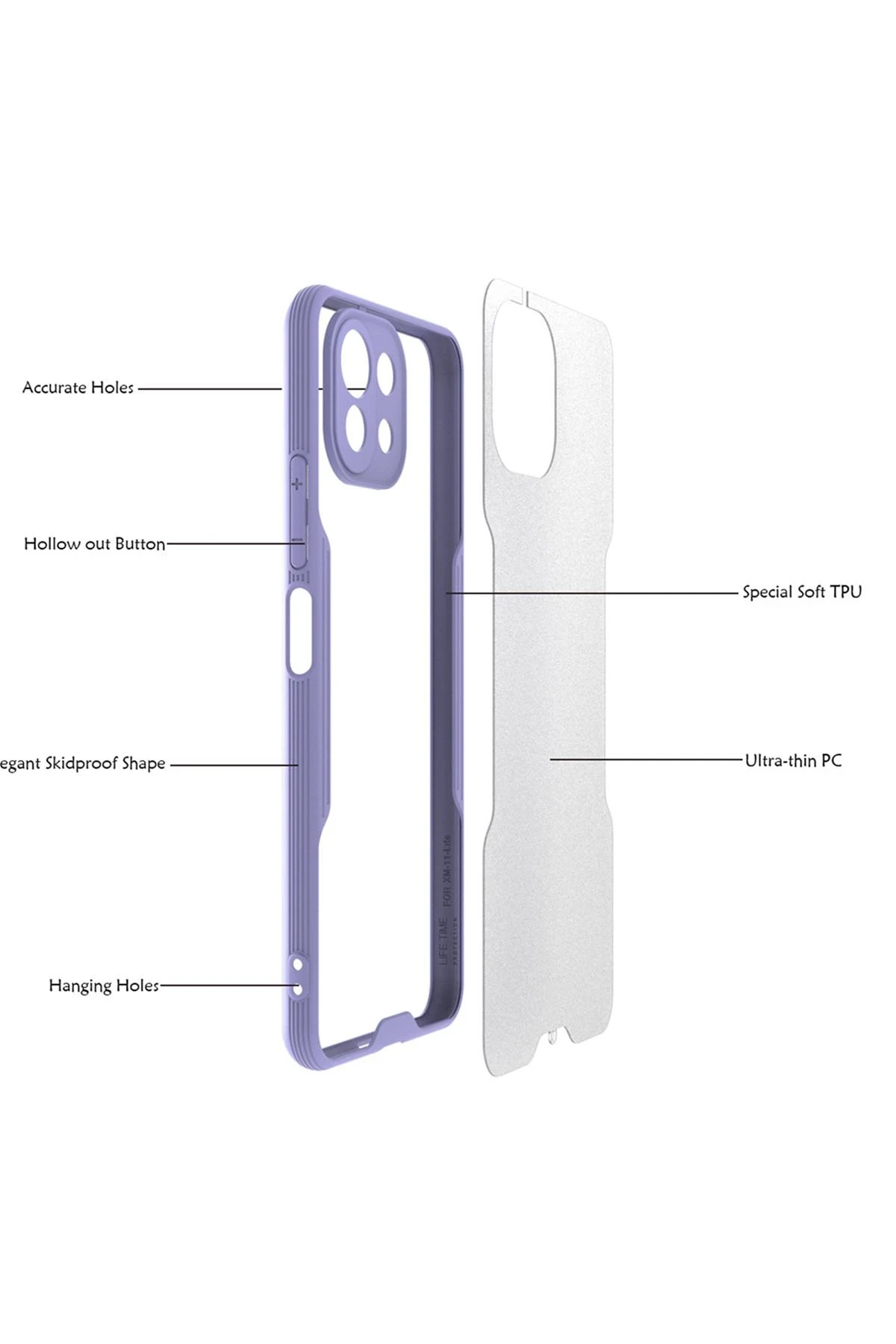 Newface Xiaomi Mİ 11 Lite Kılıf Platin Silikon - Siyah
