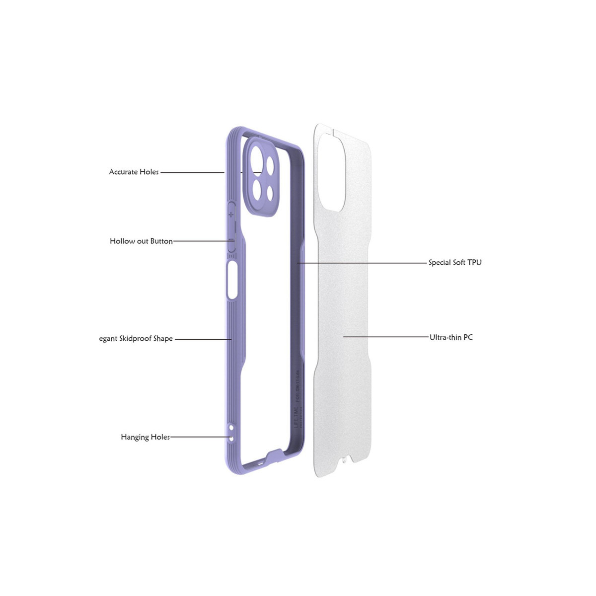 Newface Xiaomi Mİ 11 Lite Kılıf Platin Silikon - Siyah — görsel 6