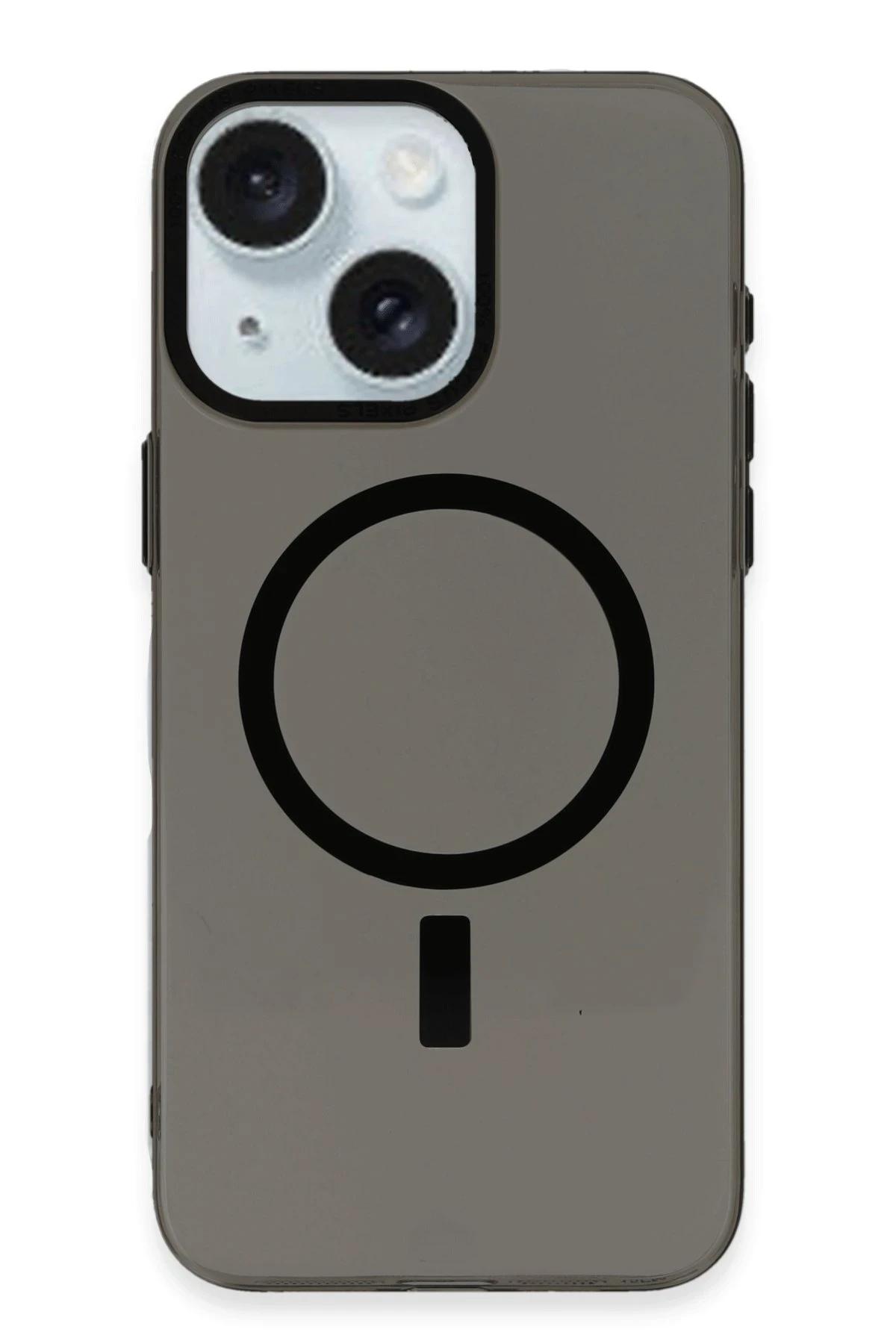 Newface Apple iPhone 15 Kılıf Anka PC Magneticsafe Sert Metal Kapak - Siyah