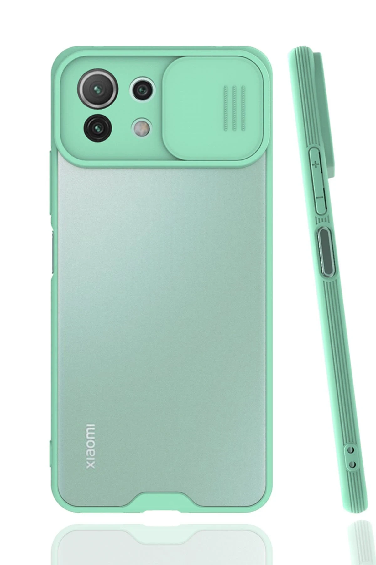 Newface Xiaomi Mİ 11 Lite Kılıf Platin Kamera Koruma Silikon - Açık Yeşil