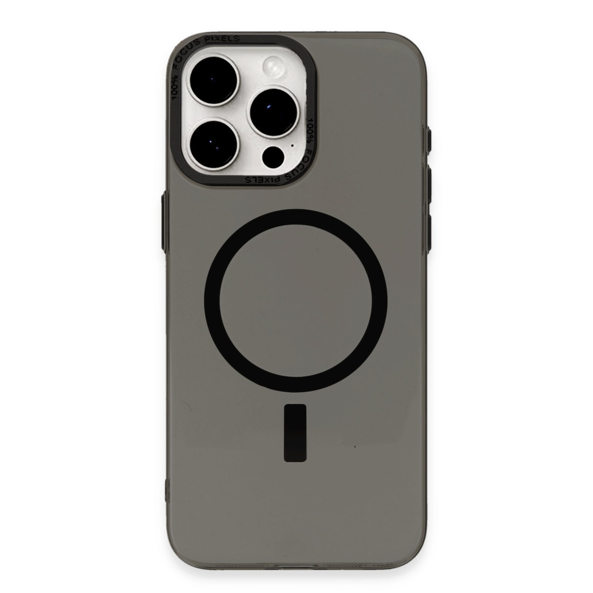 Newface Apple iPhone 15 Pro Kılıf Anka PC Magneticsafe Sert Metal Kapak - Siyah — görsel 3