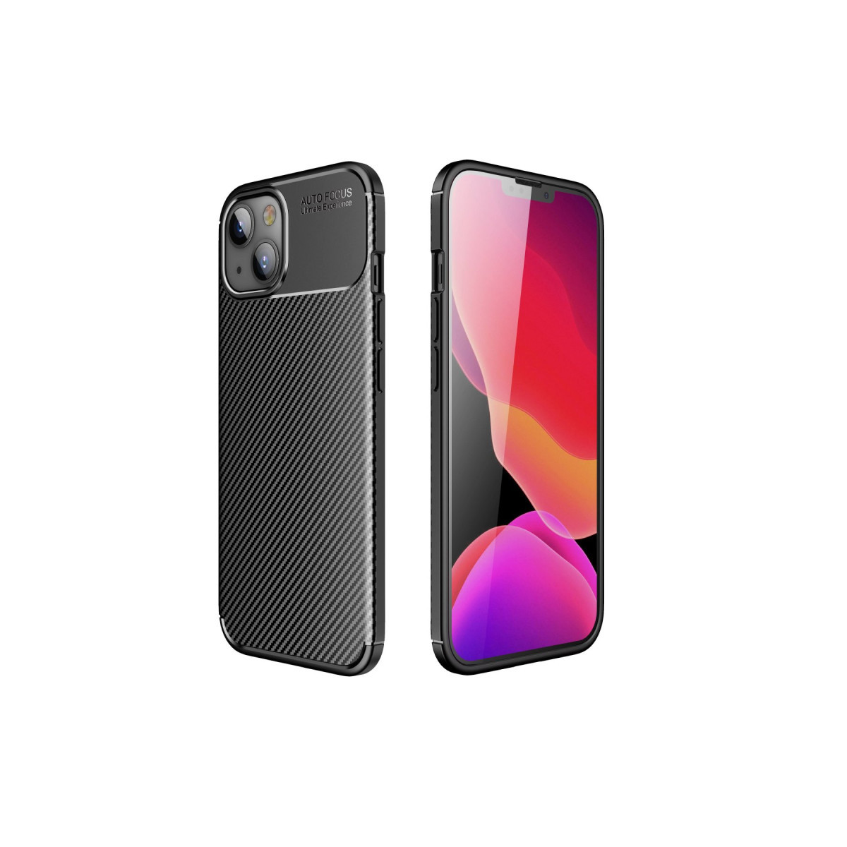 Newface Apple iPhone 15 Plus Kılıf Auto Focus Karbon Kapak - Siyah — görsel 7