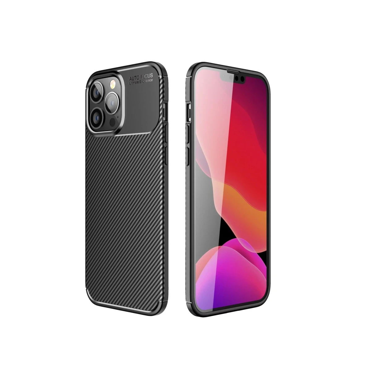 Newface Apple iPhone 15 Pro Max Kılıf Auto Focus Karbon Kapak - Siyah — görsel 4