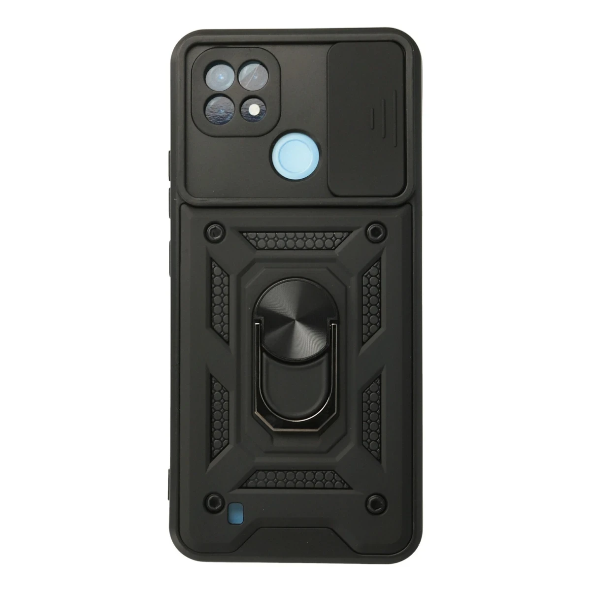 Newface Realme C21 Kılıf Pars Lens Yüzüklü Silikon - Siyah — görsel 4