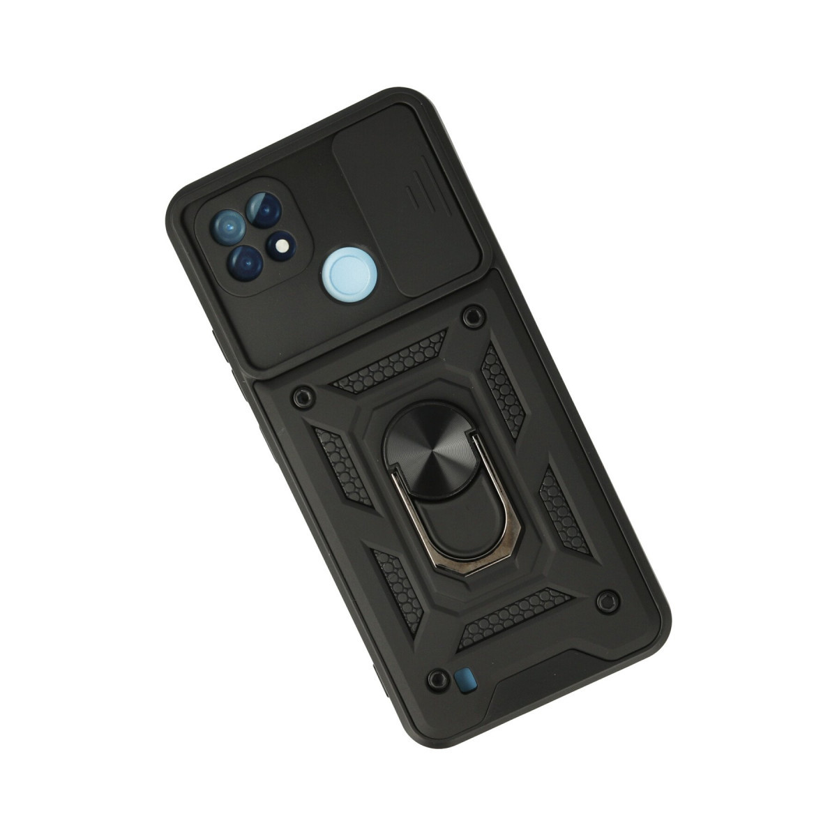Newface Realme C21 Kılıf Pars Lens Yüzüklü Silikon - Siyah — görsel 8
