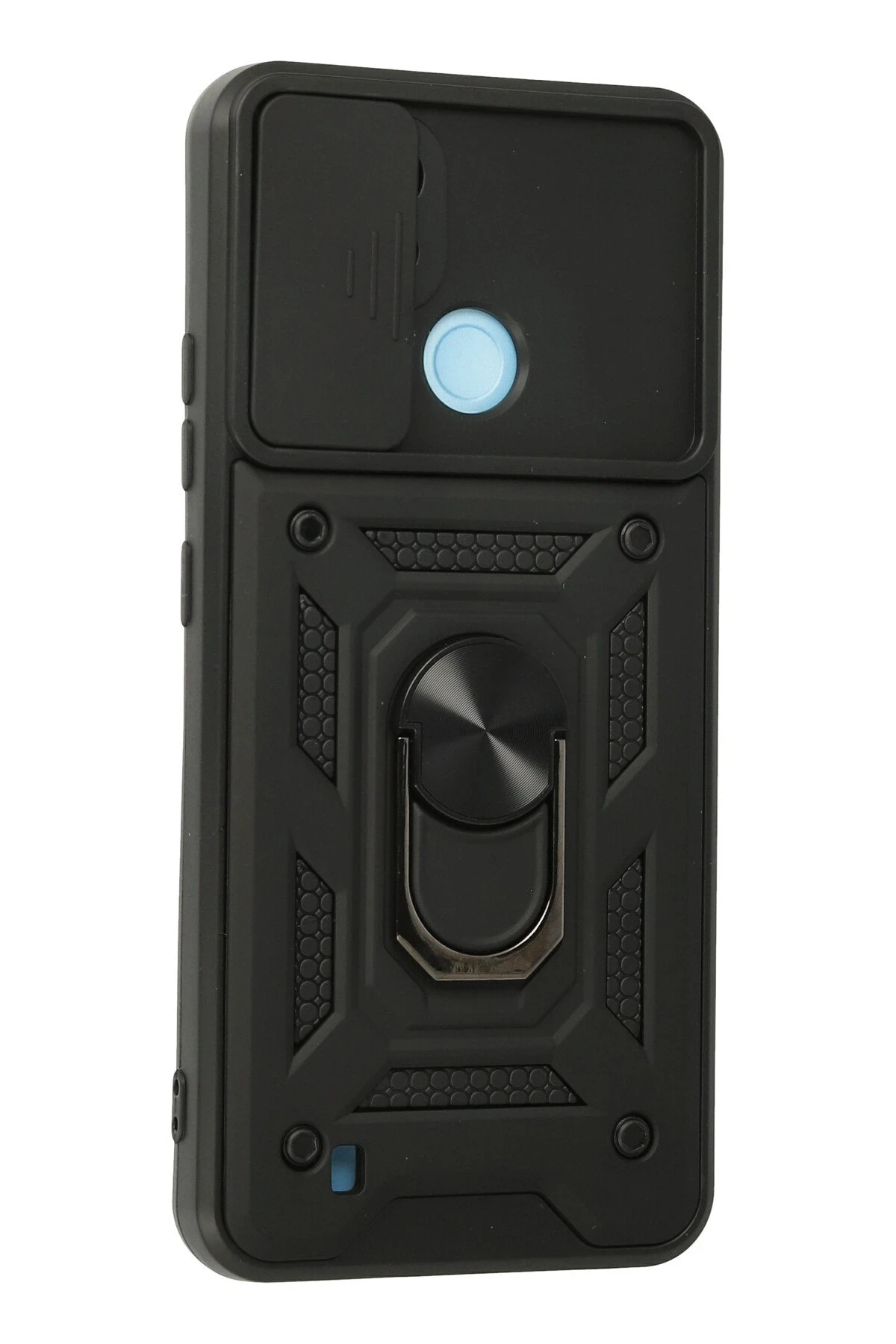 Newface Realme C21 Kılıf Pars Lens Yüzüklü Silikon - Siyah — görsel 3