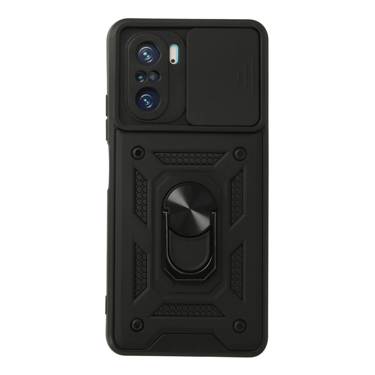 Newface Xiaomi Poco F3 Kılıf Pars Lens Yüzüklü Silikon - Siyah — görsel 4
