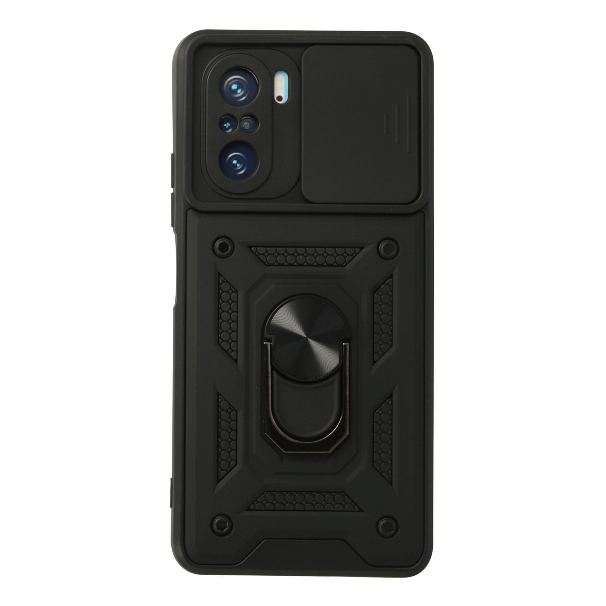 Newface Xiaomi Poco F3 Kılıf Pars Lens Yüzüklü Silikon - Siyah — görsel 7