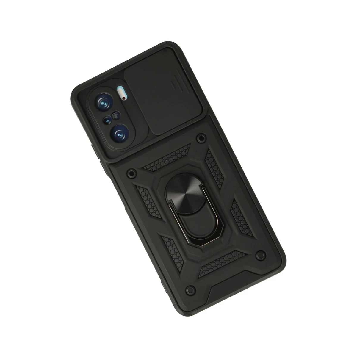 Newface Xiaomi Poco F3 Kılıf Pars Lens Yüzüklü Silikon - Siyah — görsel 5