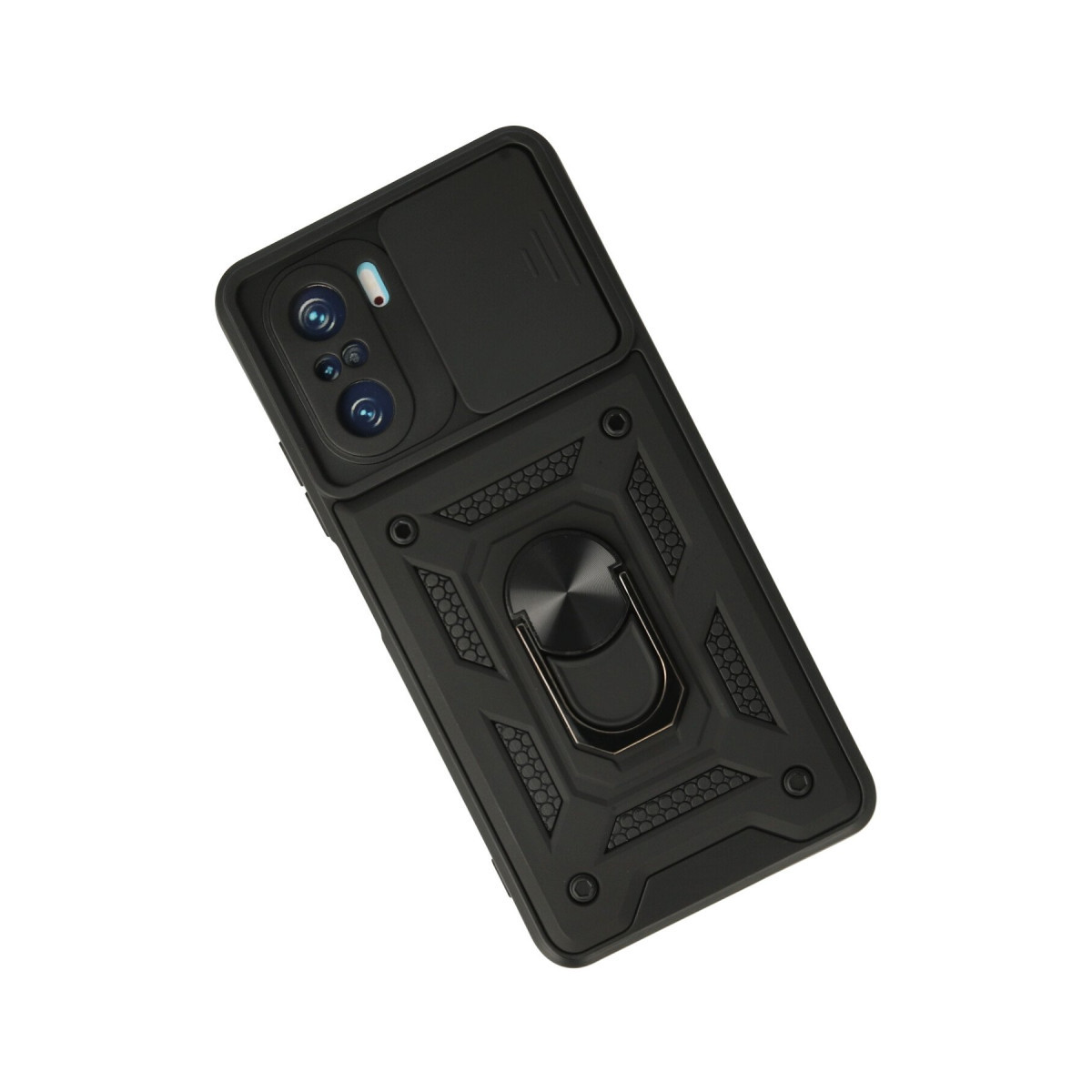 Newface Xiaomi Poco F3 Kılıf Pars Lens Yüzüklü Silikon - Siyah — görsel 8