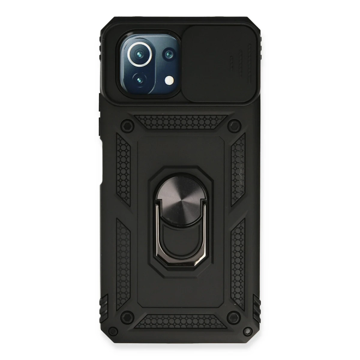 Newface Xiaomi Mİ 11 Lite Kılıf Pars Lens Yüzüklü Silikon - Siyah — görsel 4