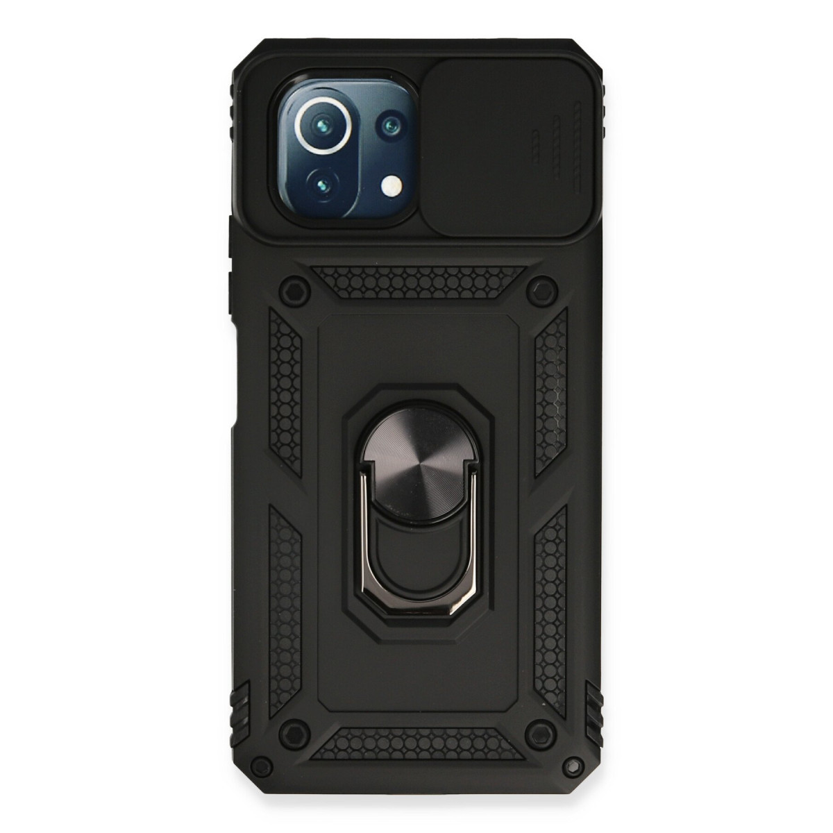 Newface Xiaomi Mİ 11 Lite Kılıf Pars Lens Yüzüklü Silikon - Siyah — görsel 7