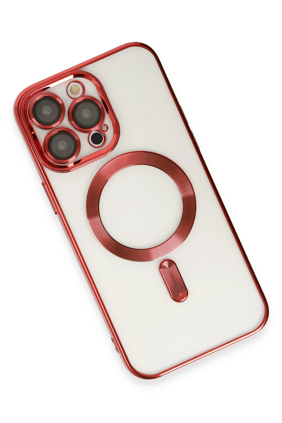 Newface iPhone 15 Pro Kılıf Kross Magneticsafe Kapak - Kırmızı