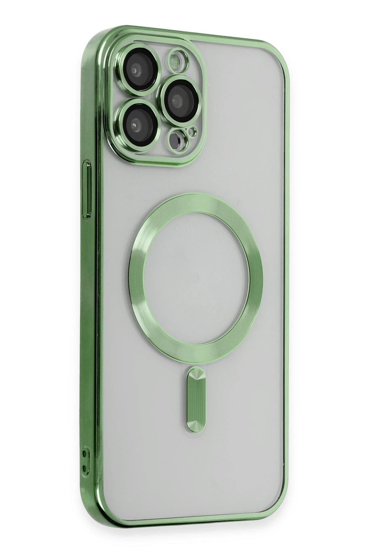 Newface iPhone 15 Pro Kılıf Kross Magneticsafe Kapak - Koyu Yeşil