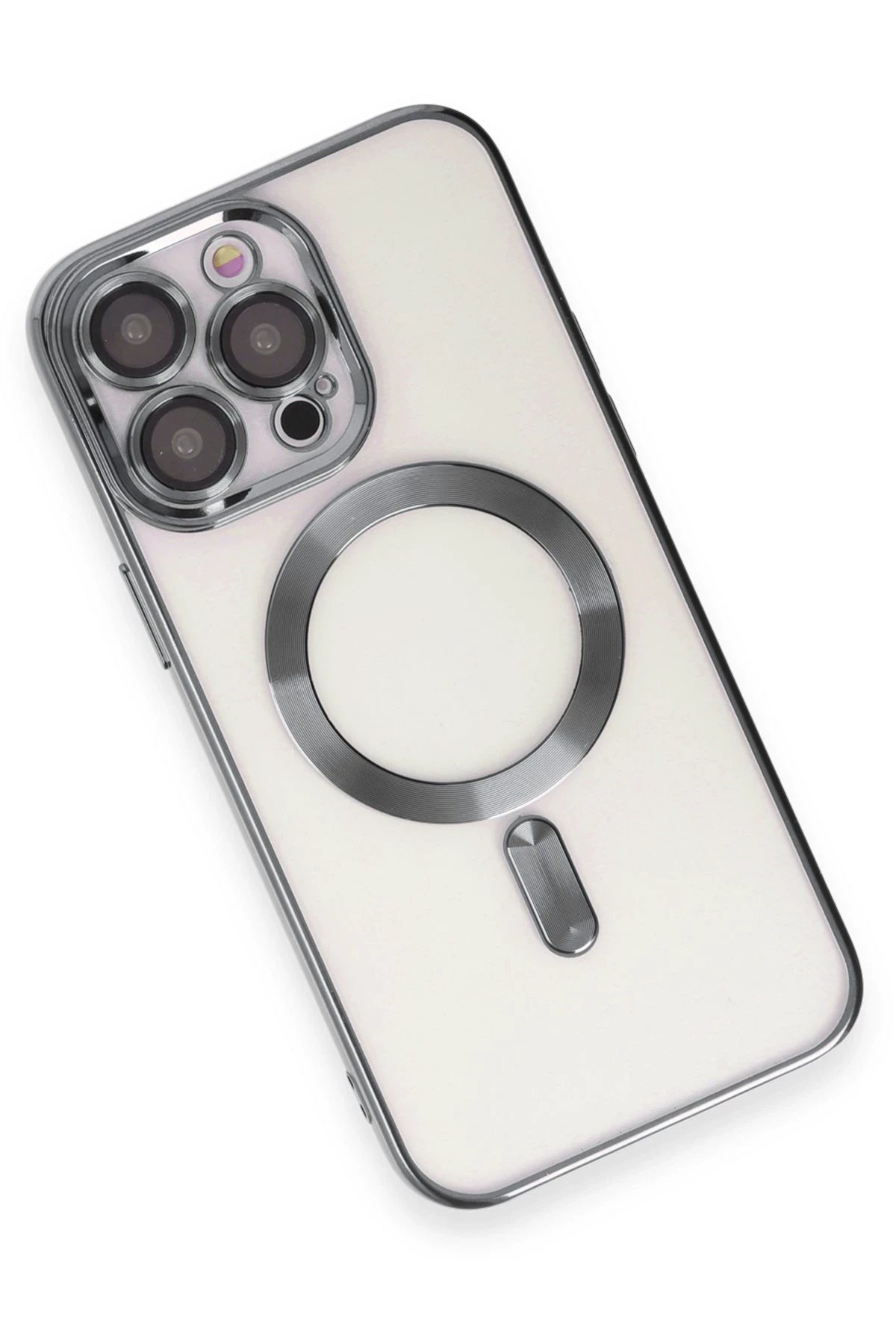 Newface iPhone 15 Pro Kılıf Kross Magneticsafe Kapak - Titan Gri