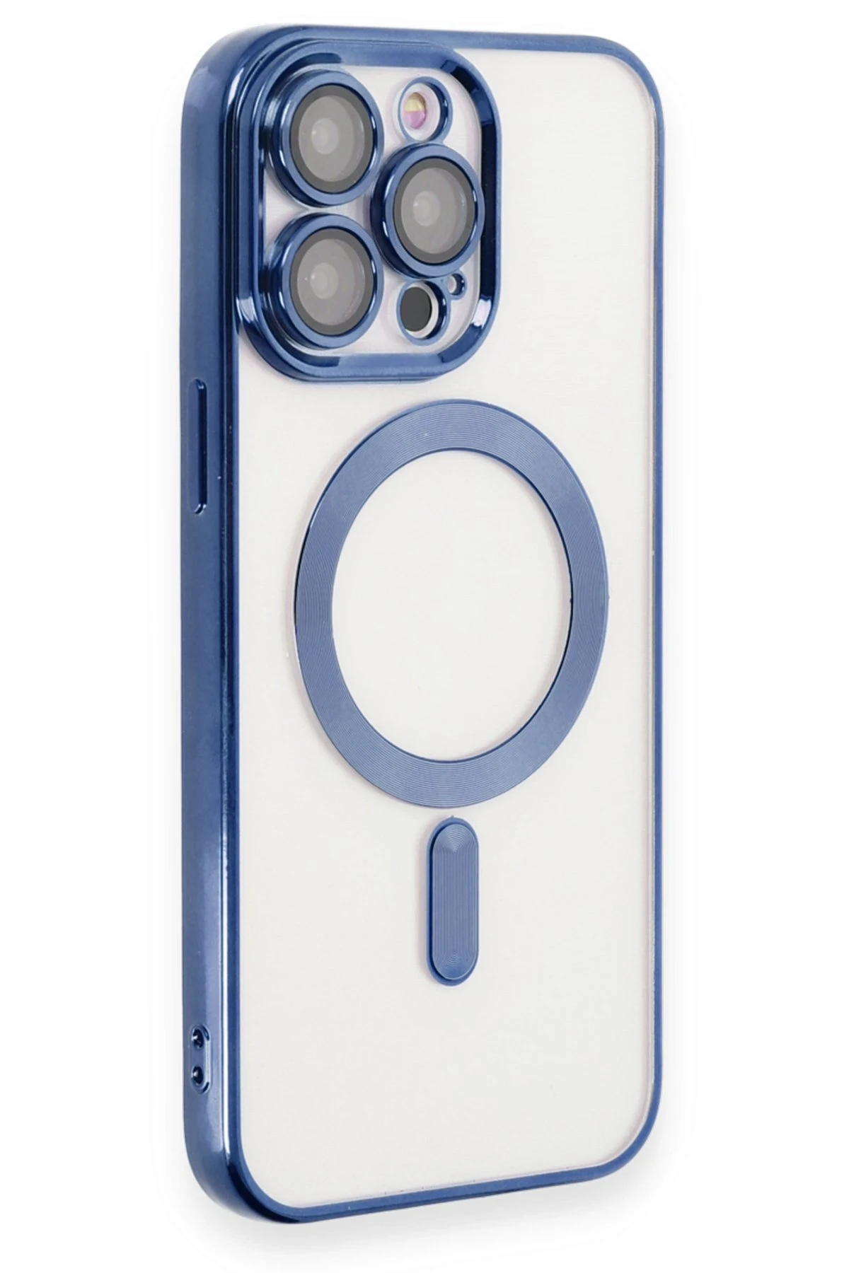 Newface iPhone 15 Pro Kılıf Kross Magneticsafe Kapak - Lacivert