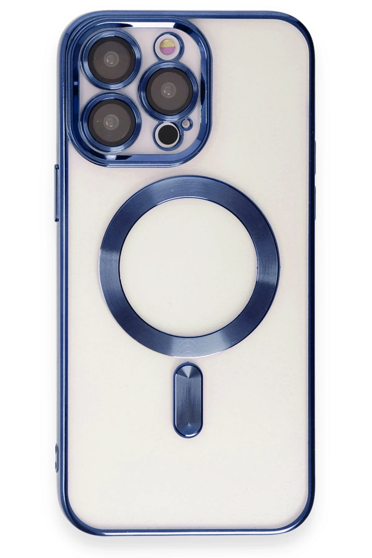 Newface iPhone 15 Pro Kılıf Kross Magneticsafe Kapak - Lacivert