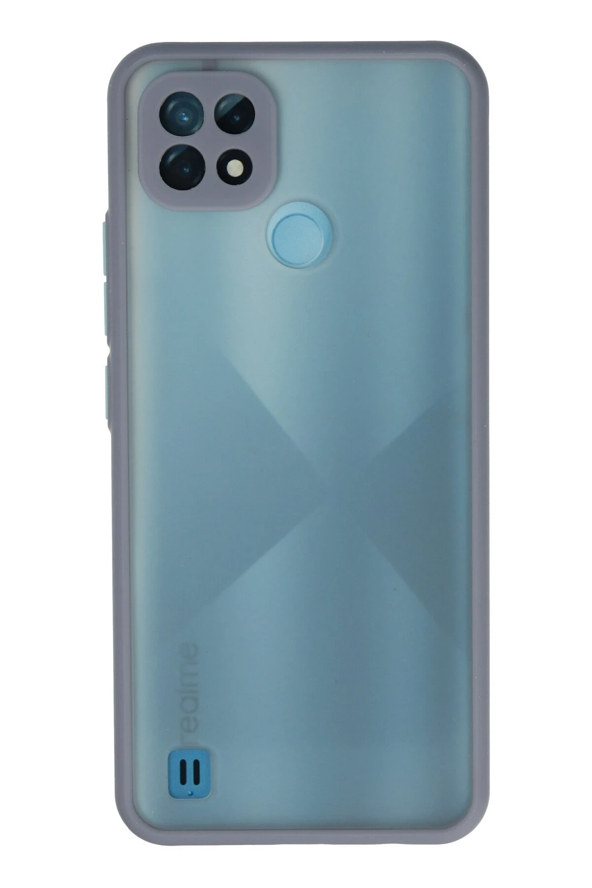 Newface Realme C21 Kılıf Montreal Silikon Kapak - Gri