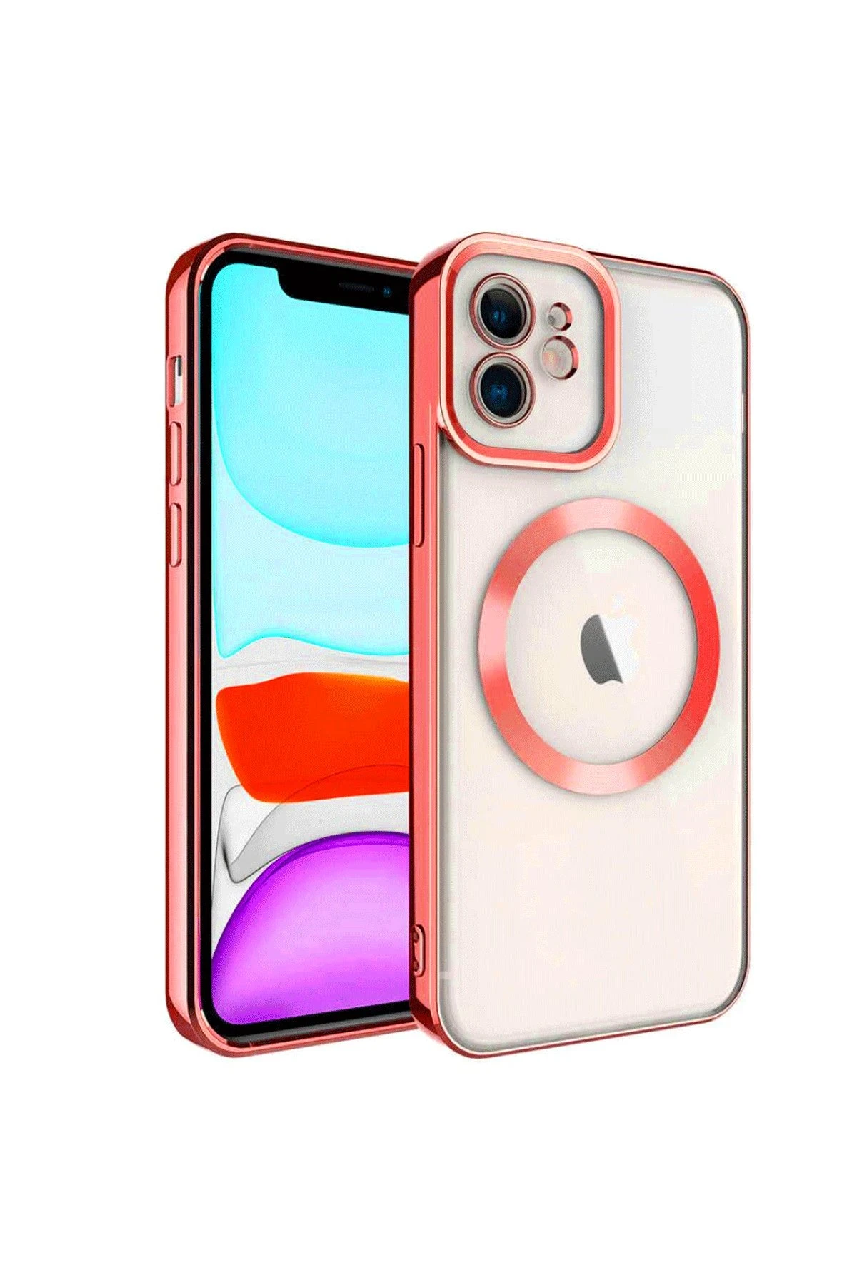 Newface iPhone 11 Kılıf Kross Magneticsafe Kapak - Kırmızı