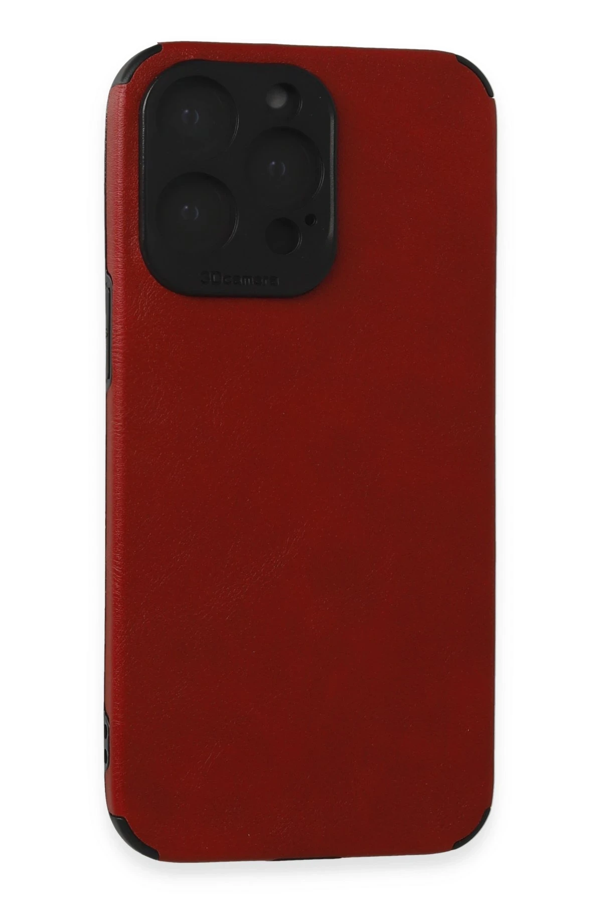 Newface iPhone 15 Pro Max Kılıf Loop Deri Silikon - Kırmızı