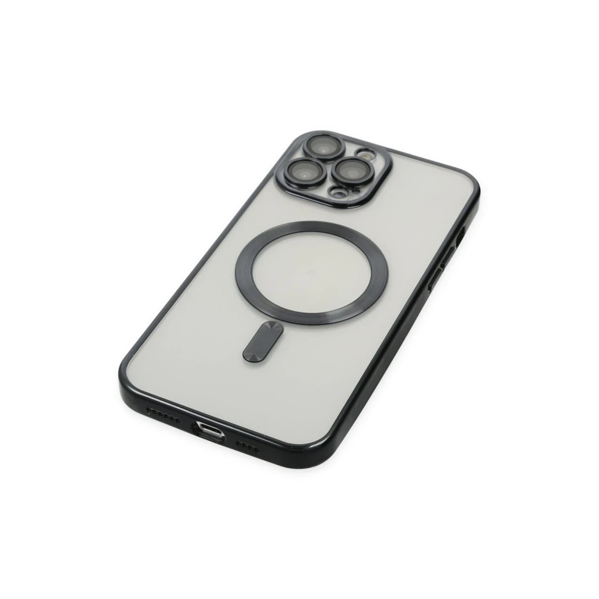 Newface Apple iPhone 13 Pro Max Kılıf Kross Magneticsafe Kapak - Siyah