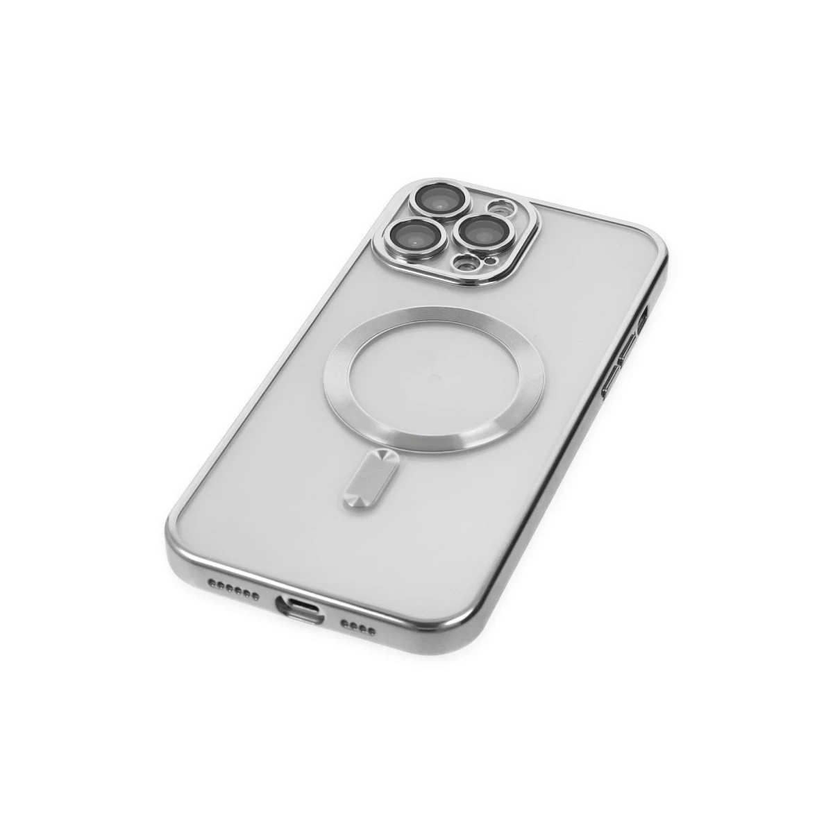 Newface Apple iPhone 13 Pro Max Kılıf Kross Magneticsafe Kapak - Gümüş