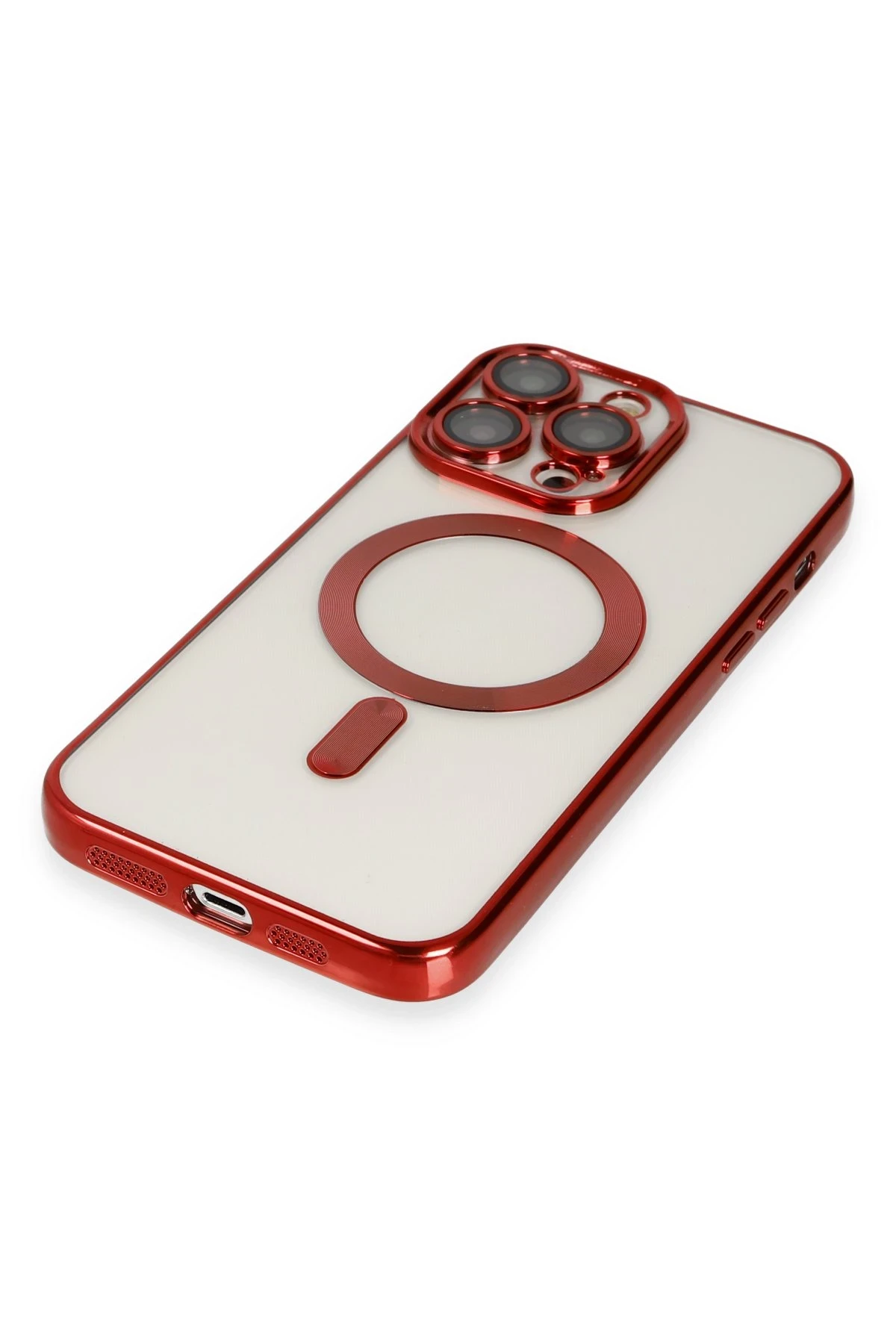 Newface iPhone 13 Pro Max Kılıf Kross Magneticsafe Kapak - Kırmızı