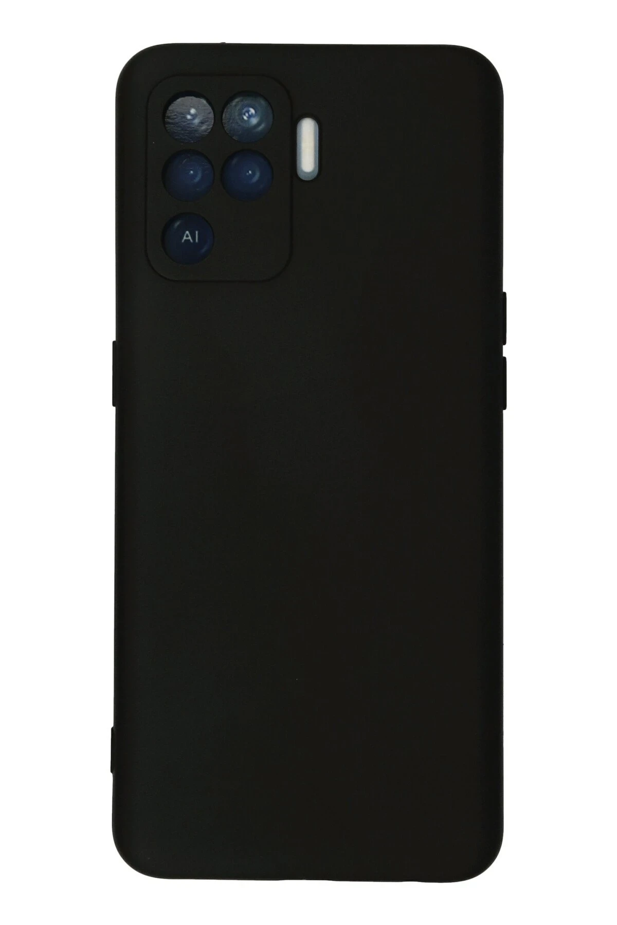 Newface Oppo Reno 5 Lite Kılıf Nano içi Kadife Silikon - Siyah