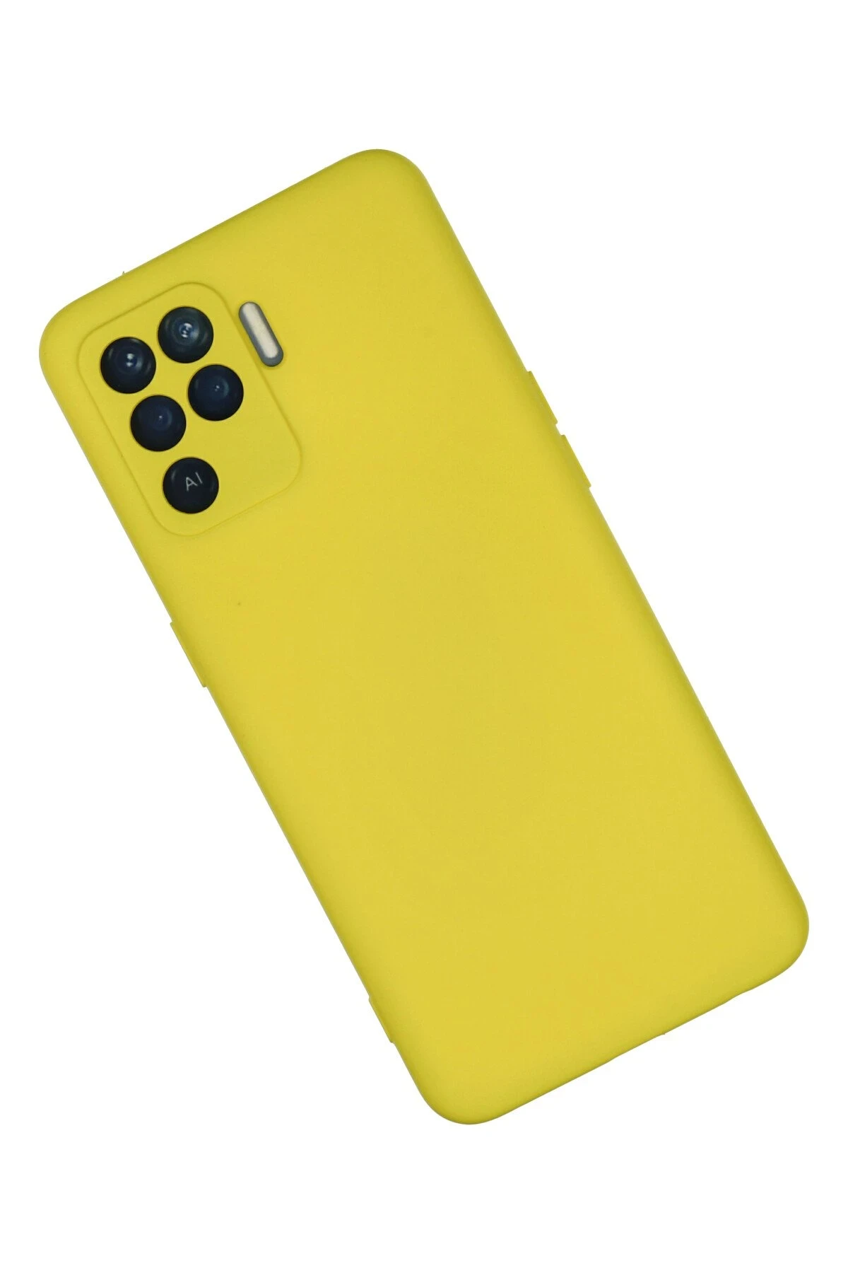 Newface Oppo Reno 5 Lite Kılıf Nano içi Kadife Silikon - Sarı