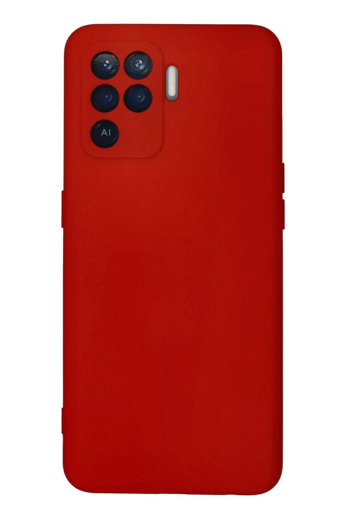 Newface Oppo Reno 5 Lite Kılıf Nano içi Kadife Silikon - Kırmızı