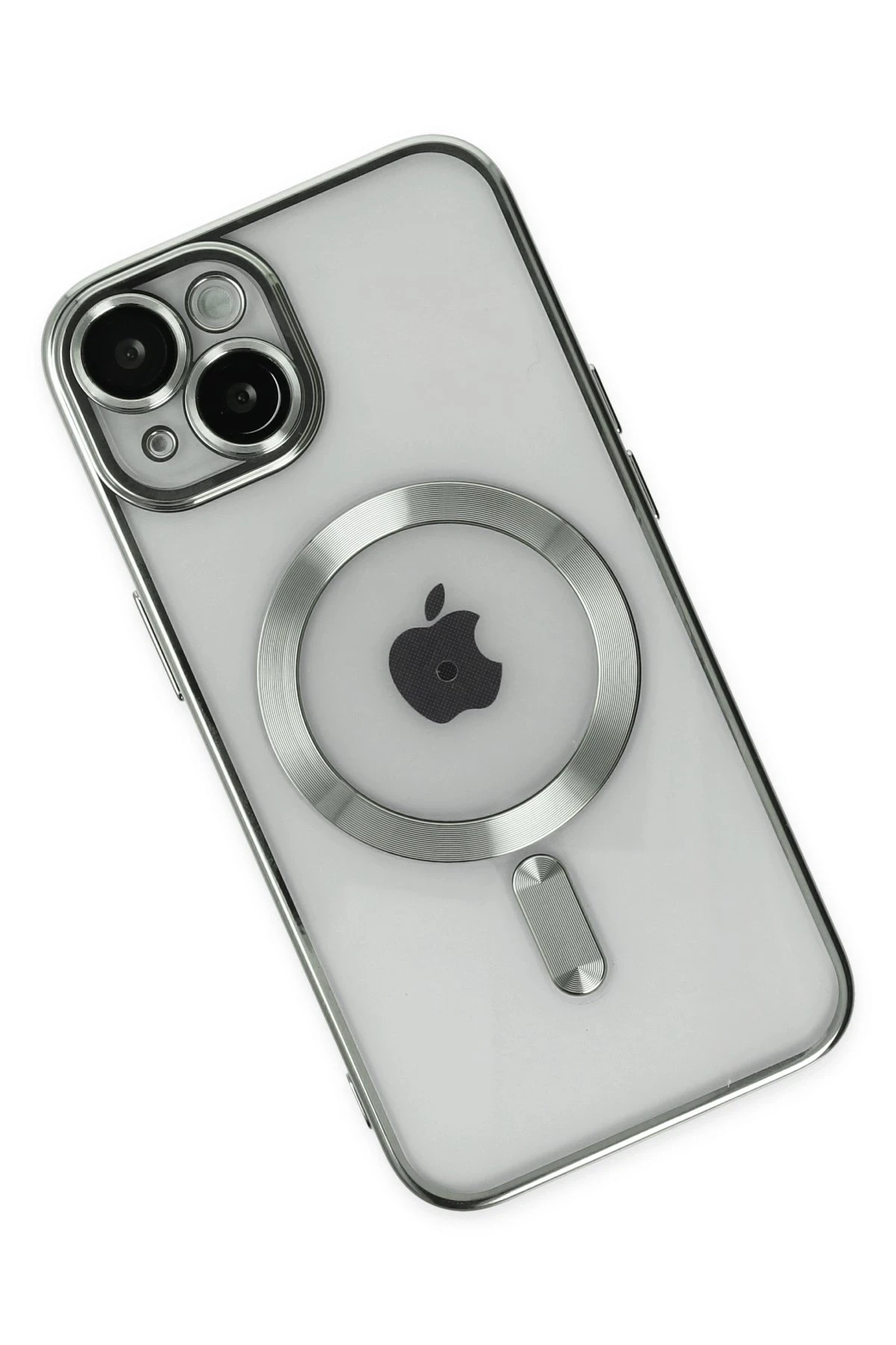 Newface iPhone 14 Kılıf Kross Magneticsafe Kapak - Gümüş