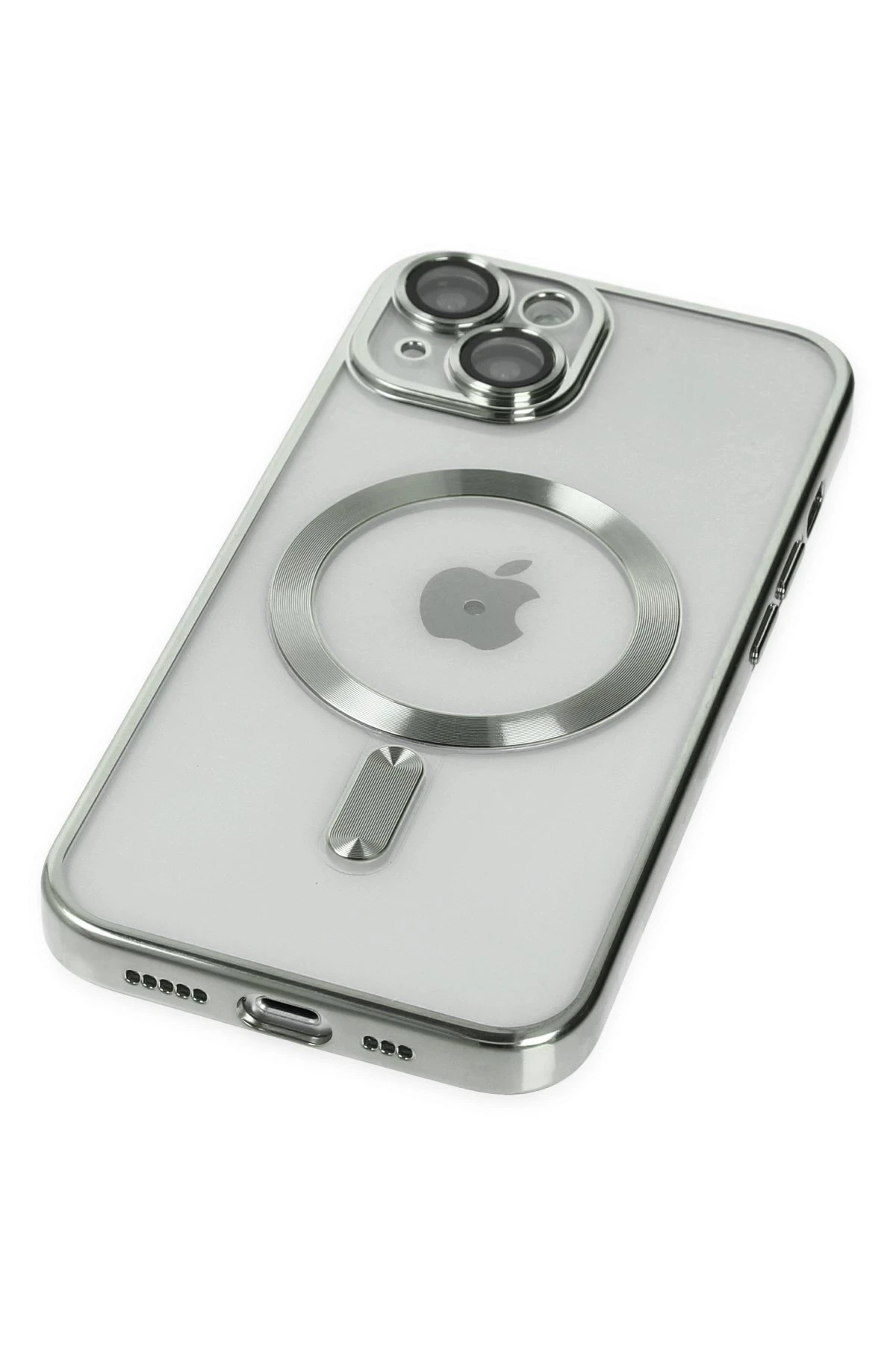 Newface iPhone 14 Kılıf Kross Magneticsafe Kapak - Gümüş