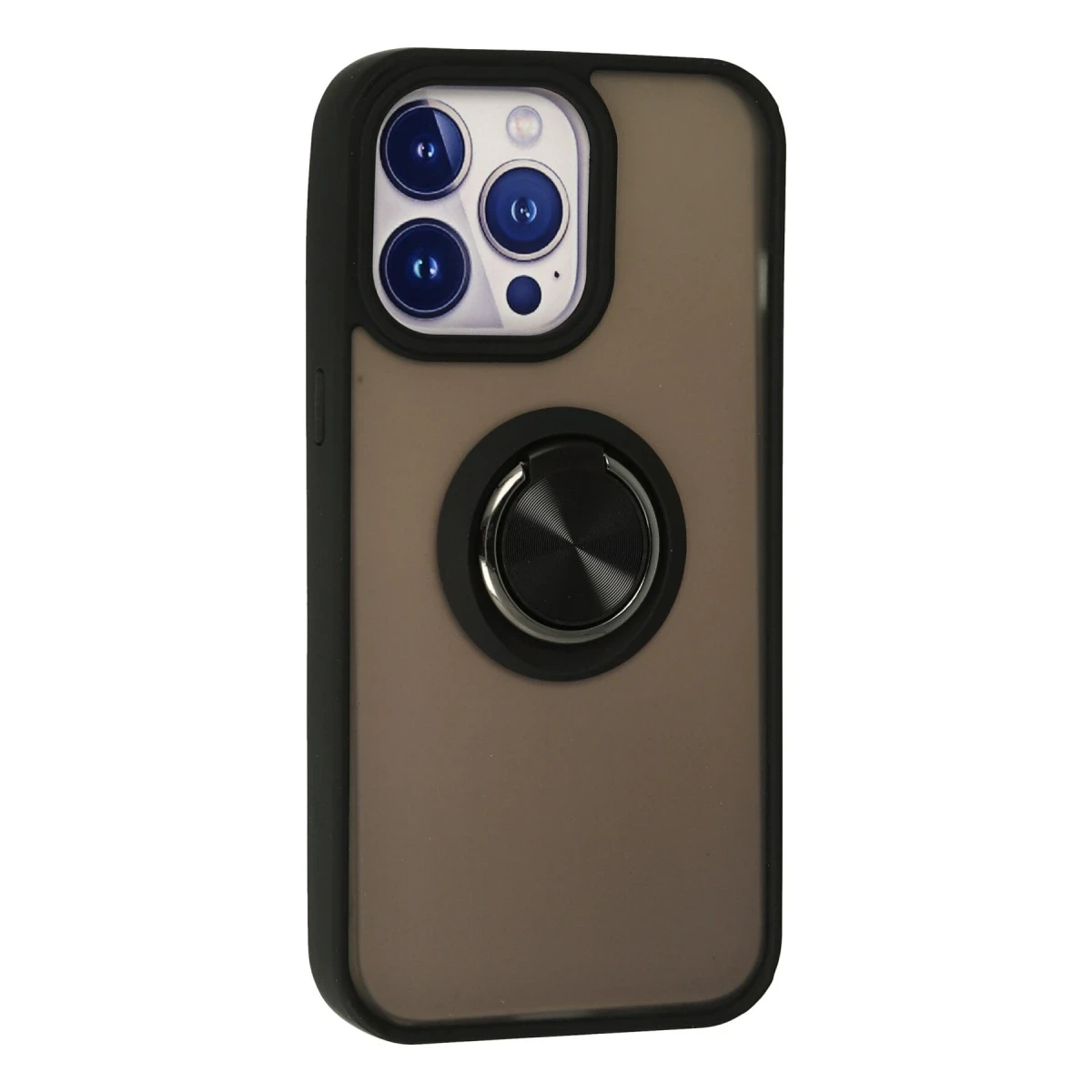 Newface Apple iPhone 15 Pro Max Kılıf Montreal Yüzüklü Silikon Kapak - Siyah — görsel 6