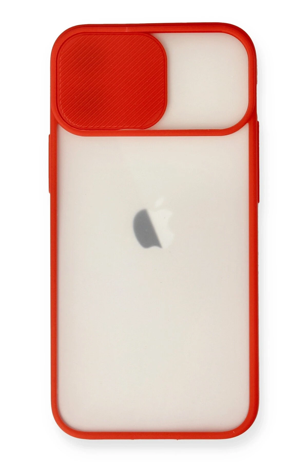 Newface iPhone 11 Kılıf Palm Buzlu Kamera Sürgülü Silikon - Kırmızı