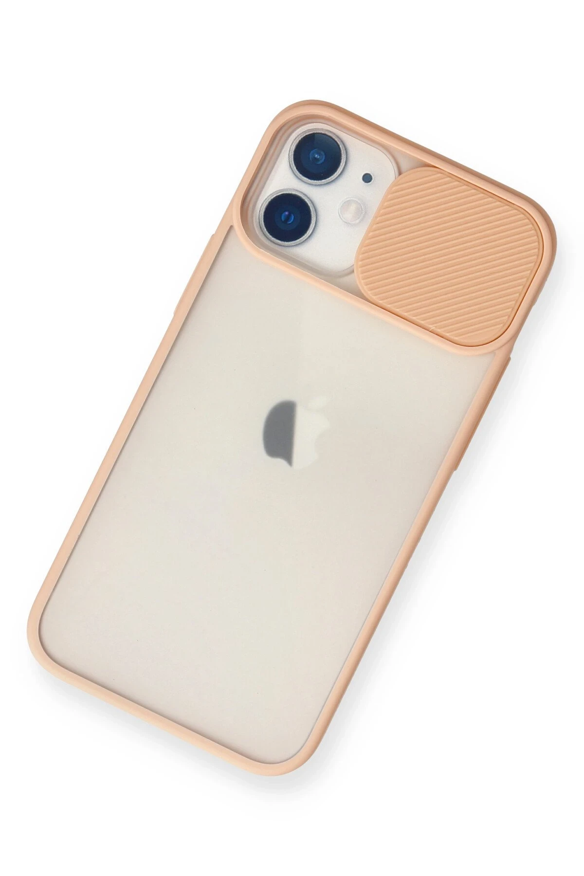 Newface iPhone 11 Kılıf Palm Buzlu Kamera Sürgülü Silikon - Pembe