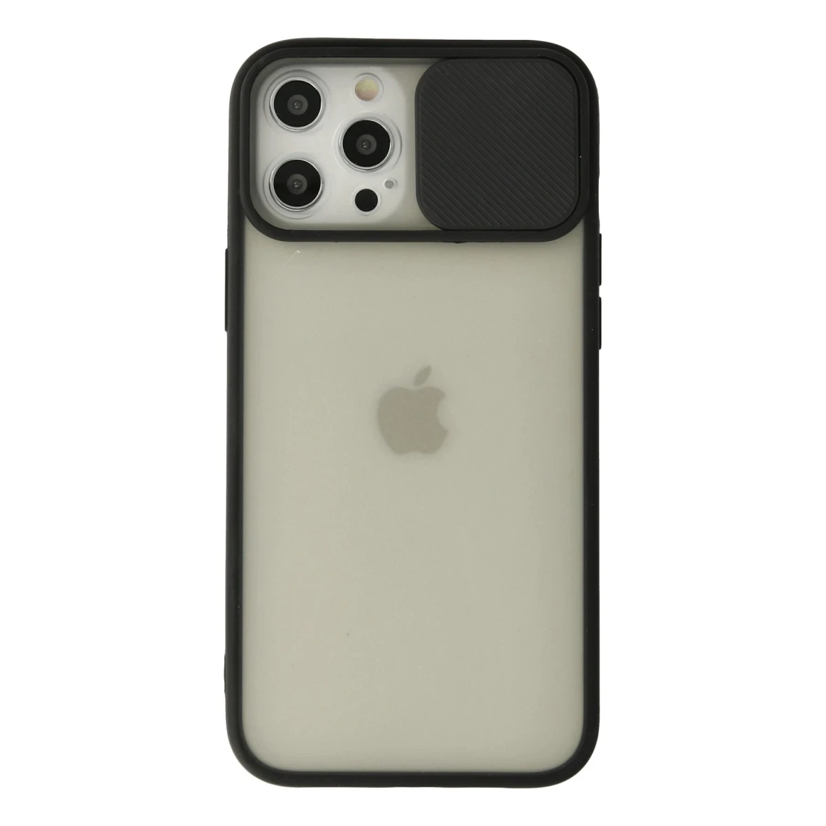 Newface Apple iPhone 12 Pro Max Kılıf Palm Buzlu Kamera Sürgülü Silikon - Siyah — görsel 4