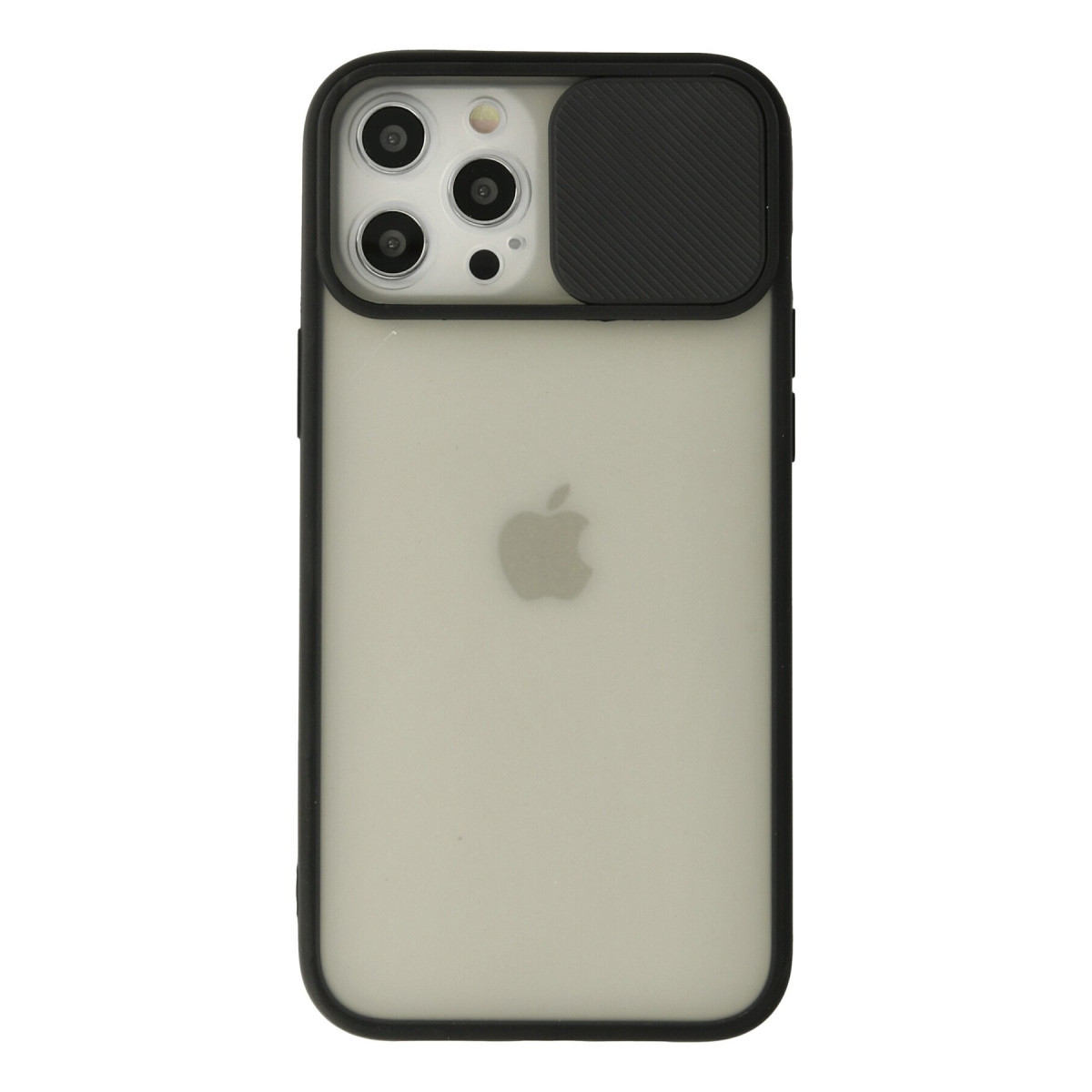 Newface Apple iPhone 12 Pro Max Kılıf Palm Buzlu Kamera Sürgülü Silikon - Siyah — görsel 7